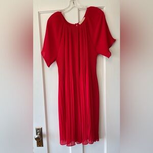 Michael Kors Pleated Georgette Dress Red Size 1X